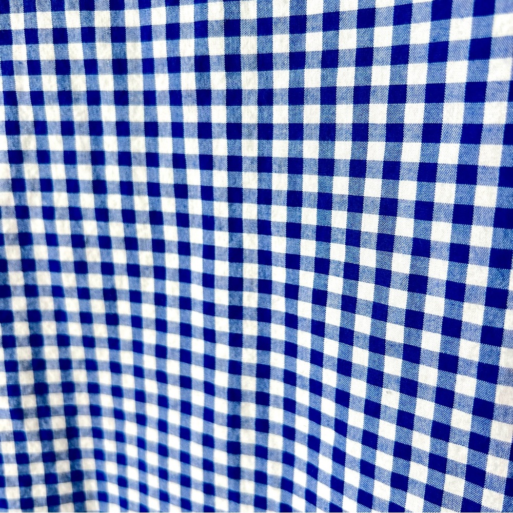 GAP Lightweight Preppy Cotton Gingham Ruched Sleeve Blouse—SZ. Small - Picture 3 of 12